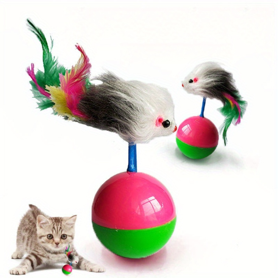 1pc Interactive Cat Toy - Cage Mouse Simulation Design, Durable Plastic Wear & Scratch-Resistant, No Batteries Needed for Kittens & Adult Cats, Relax & Mental Stimulation, Mouse Cat Toy, Whimsical Design