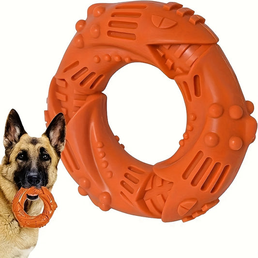 Sturdy Shark Ring Shaped Dog Toy, Dog Chew Toy, Suitable For Dogs Who Like To Chew/Sturdy And Durable Natural Rubber Puppy Chew Toy/Interactive Training Teething Toy/Designed Specifically For Medium And Large Dogs