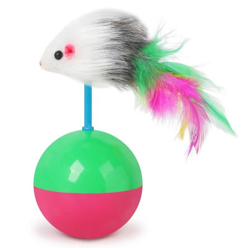 1pc Interactive Cat Toy - Cage Mouse Simulation Design, Durable Plastic Wear & Scratch-Resistant, No Batteries Needed for Kittens & Adult Cats, Relax & Mental Stimulation, Mouse Cat Toy, Whimsical Design