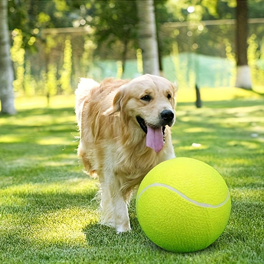 9.5-inch Extra Large Tennis Ball, 24cm Dog Inflatable Tennis Ball, Pet Tennis Ball, Activity Gift Ball, Dog Toy Ball, Includes Pump and Air Needle, Pet Toys